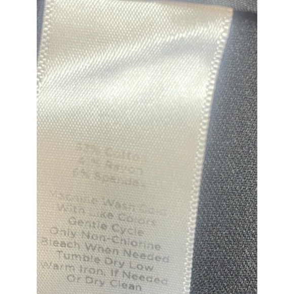 Talbots Chatham Ankle Pants Womens 10 Black Cotton Blend Side Zip Straight Leg - Picture 4 of 7